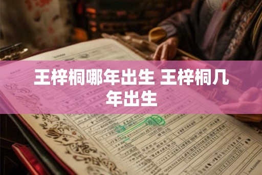 王梓桐哪年出生 王梓桐几年出生