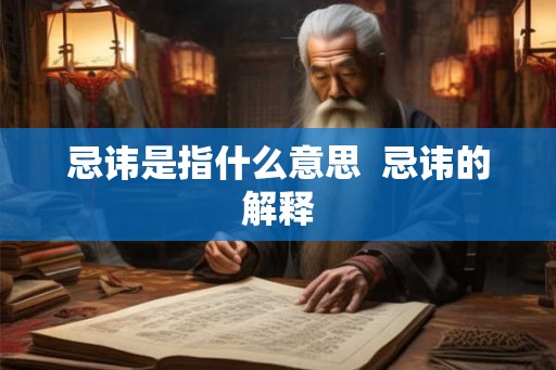 忌讳是指什么意思  忌讳的解释