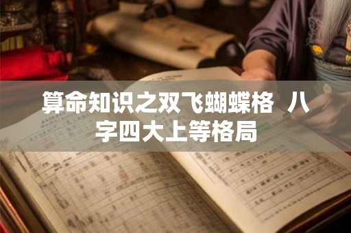 算命知识之双飞蝴蝶格  八字四大上等格局