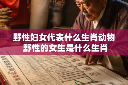 野性妇女代表什么生肖动物 野性的女生是什么生肖