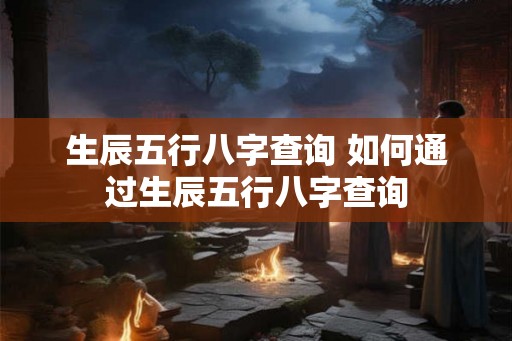 生辰五行八字查询 如何通过生辰五行八字查询