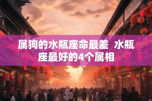 属狗的水瓶座命最差  水瓶座最好的4个属相