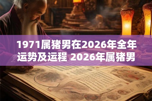 1971属猪男在2026年全年运势及运程 2026年属猪男的全年运势如何
