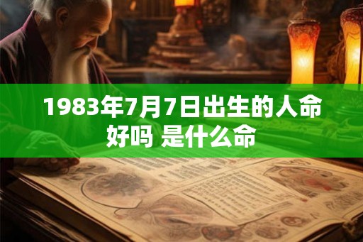 1983年7月7日出生的人命好吗 是什么命