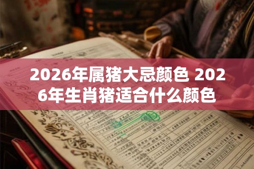 2026年属猪大忌颜色 2026年生肖猪适合什么颜色