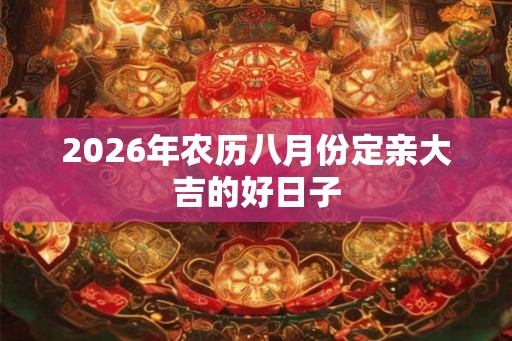 2026年农历八月份定亲大吉的好日子 2026年农历八月份定亲大吉的好日子