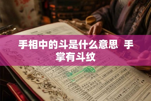 手相中的斗是什么意思  手掌有斗纹