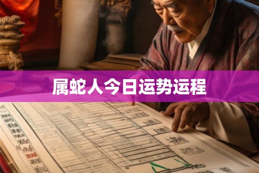 属蛇人今日运势运程