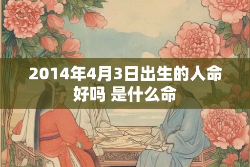 2014年4月3日出生的人命好吗 是什么命