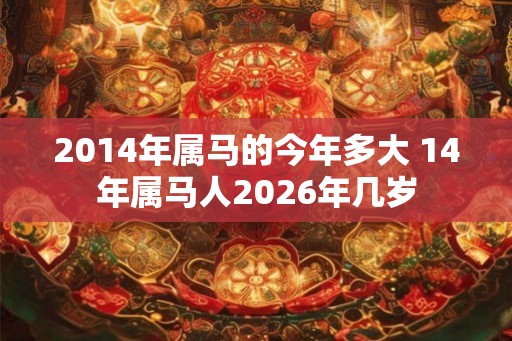 2014年属马的今年多大 14年属马人2026年几岁