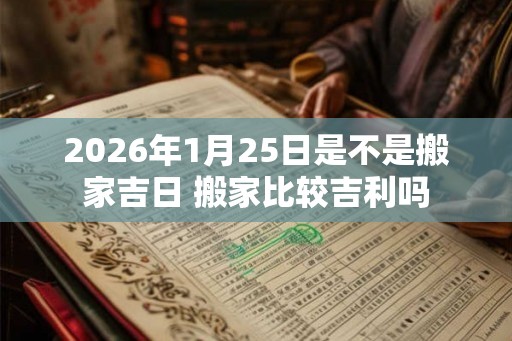 2026年1月25日是不是搬家吉日 搬家比较吉利吗