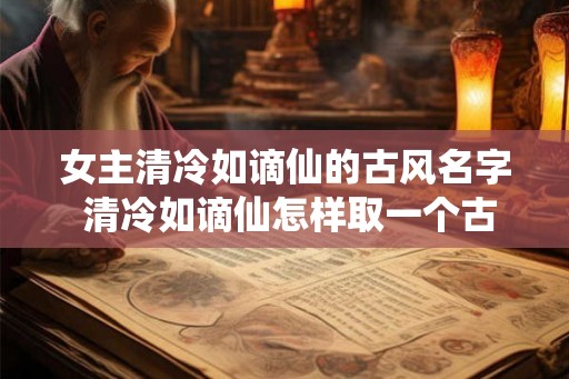 女主清冷如谪仙的古风名字 清冷如谪仙怎样取一个古风女主名字 女主清冷如谪仙的古风名字 清冷如谪仙怎样取一个古风女主名字