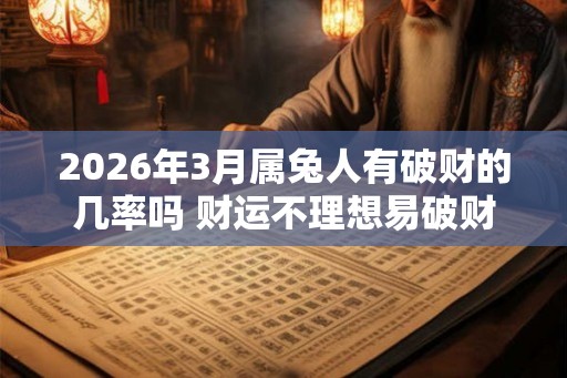 2026年3月属兔人有破财的几率吗 财运不理想易破财