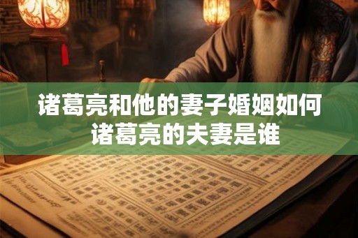 诸葛亮和他的妻子婚姻如何 诸葛亮的夫妻是谁 诸葛亮和他的妻子婚姻如何 诸葛亮的夫妻是谁