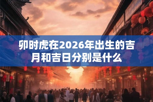 卯时虎在2026年出生的吉月和吉日分别是什么 卯时虎在2026年出生的吉月和吉日分别是什么