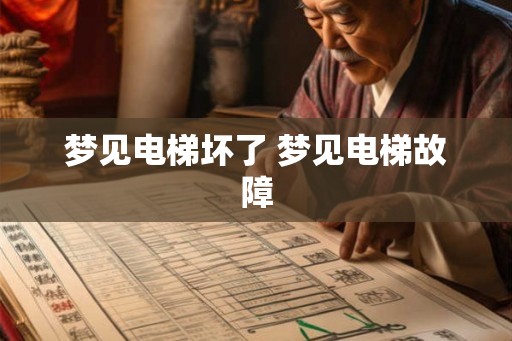 梦见电梯坏了 梦见电梯故障