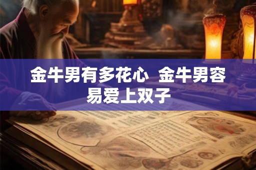 金牛男有多花心  金牛男容易爱上双子