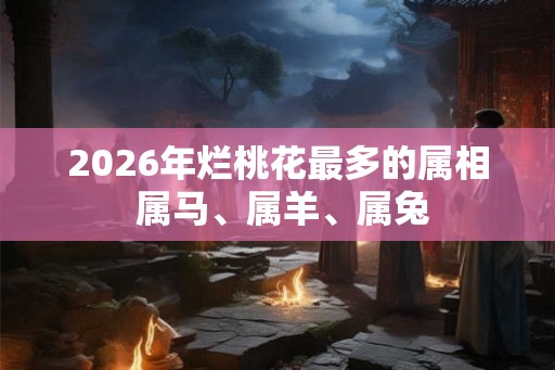 2026年烂桃花最多的属相 属马、属羊、属兔