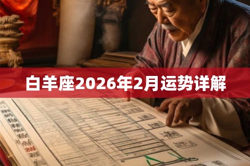 白羊座2026年2月运势详解