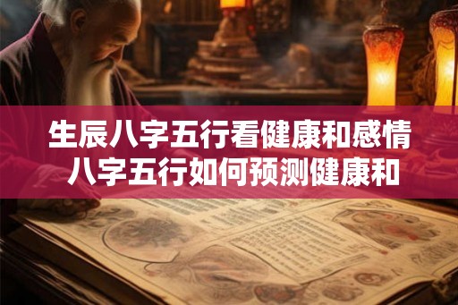 生辰八字五行看健康和感情 八字五行如何预测健康和感情