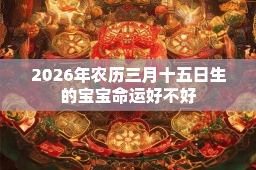 2026年农历三月十五日生的宝宝命运好不好