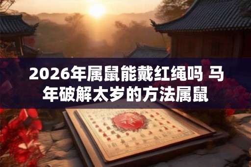 2026年属鼠能戴红绳吗 马年破解太岁的方法属鼠