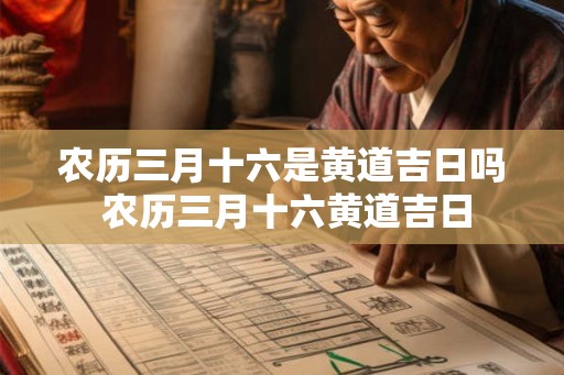 农历三月十六是黄道吉日吗 农历三月十六黄道吉日 农历三月十六是黄道吉日吗 农历三月十六黄道吉日
