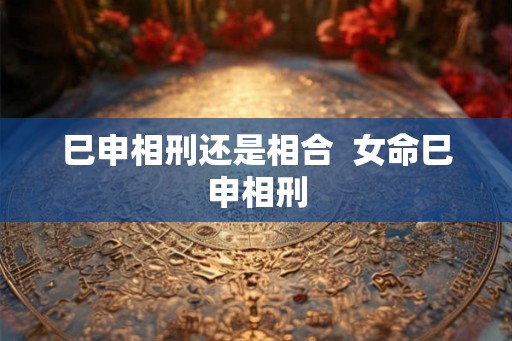 巳申相刑还是相合  女命巳申相刑