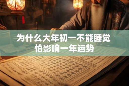 为什么大年初一不能睡觉 怕影响一年运势