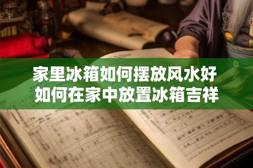 家里冰箱如何摆放风水好 如何在家中放置冰箱吉祥