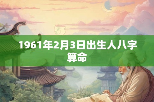 1961年2月3日出生人八字算命
