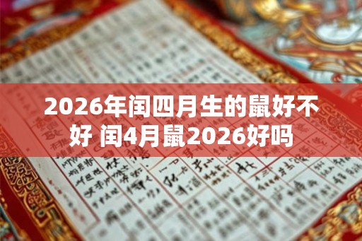 2026年闰四月生的鼠好不好 闰4月鼠2026好吗 2026年闰四月生的鼠好不好 闰4月鼠2026好吗