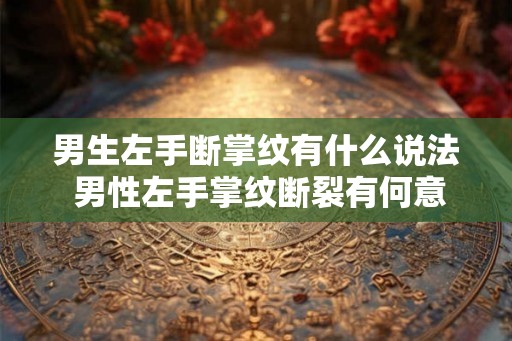 男生左手断掌纹有什么说法 男性左手掌纹断裂有何意义