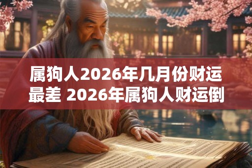 属狗人2026年几月份财运最差 2026年属狗人财运倒霉月