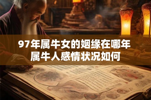 97年属牛女的姻缘在哪年 属牛人感情状况如何