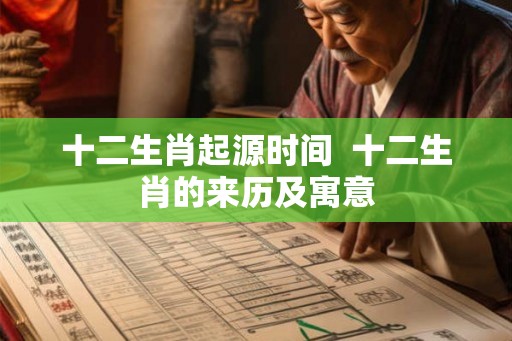 十二生肖起源时间 十二生肖的来历及寓意 十二生肖起源时间 十二生肖的来历及寓意