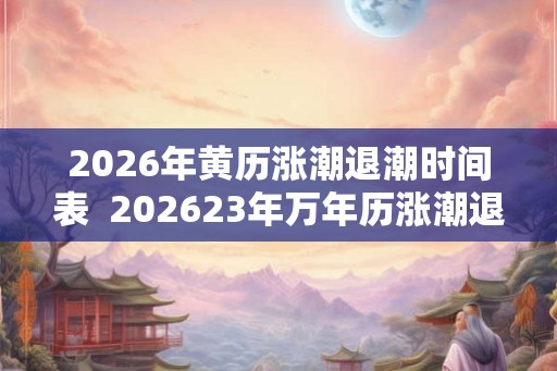 2026年黄历涨潮退潮时间表 202623年万年历涨潮退潮时间表 2026年黄历涨潮退潮时间表 202623年万年历涨潮退潮时间表