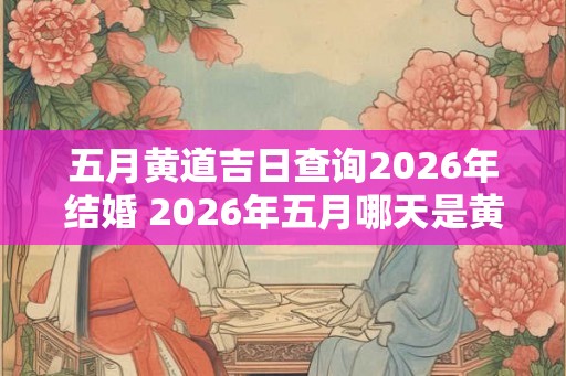 五月黄道吉日查询2026年结婚 2026年五月哪天是黄道吉日结婚