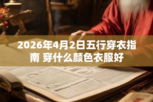 2026年4月2日五行穿衣指南 穿什么颜色衣服好 2026年4月2日五行穿衣指南 穿什么颜色衣服好