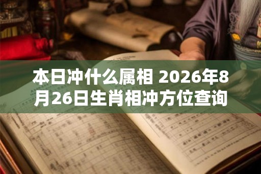 本日冲什么属相 2026年8月26日生肖相冲方位查询