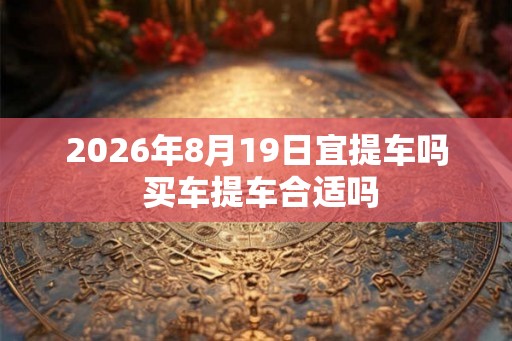 2026年8月19日宜提车吗 买车提车合适吗