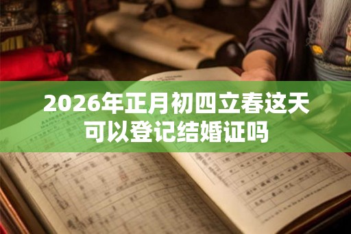 2026年正月初四立春这天可以登记结婚证吗