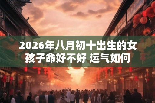 2026年八月初十出生的女孩子命好不好 运气如何