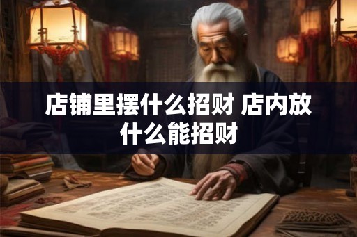 店铺里摆什么招财 店内放什么能招财
