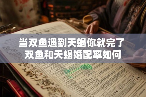 当双鱼遇到天蝎你就完了 双鱼和天蝎婚配率如何