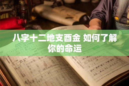 八字十二地支酉金 如何了解你的命运