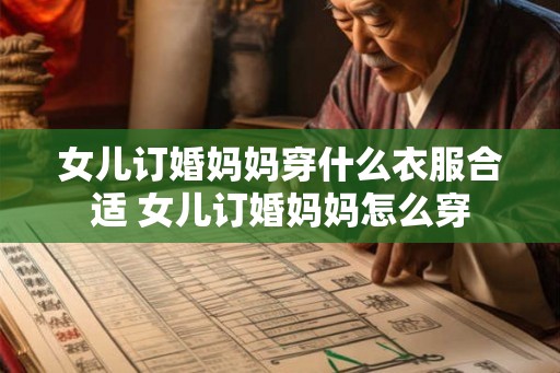 女儿订婚妈妈穿什么衣服合适 女儿订婚妈妈怎么穿
