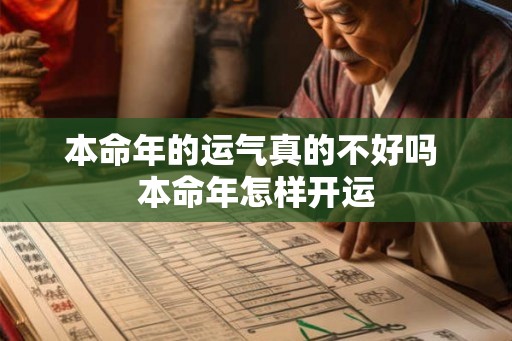 本命年的运气真的不好吗 本命年怎样开运