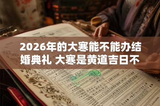 2026年的大寒能不能办结婚典礼 大寒是黄道吉日不