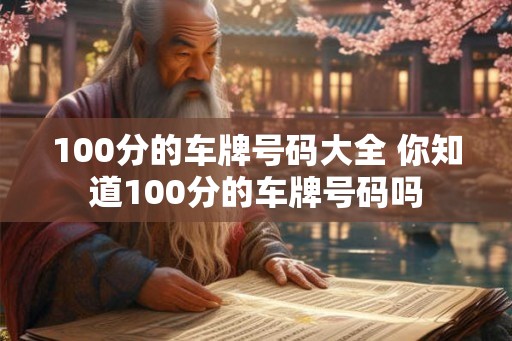 100分的车牌号码大全 你知道100分的车牌号码吗